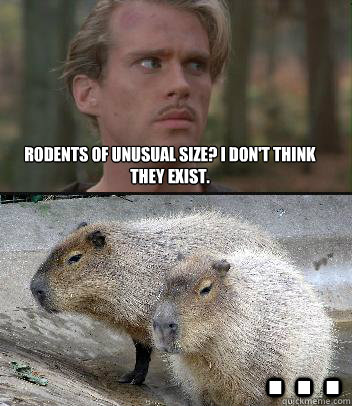 Rodents of unusual size? I don't think they exist. . . . - Rodents of unusual size? I don't think they exist. . . .  Capybara