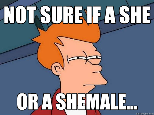 Not sure if a she or a shemale...  Futurama Fry