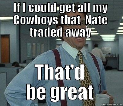 IF I COULD GET ALL MY COWBOYS THAT  NATE TRADED AWAY THAT'D BE GREAT Bill Lumbergh