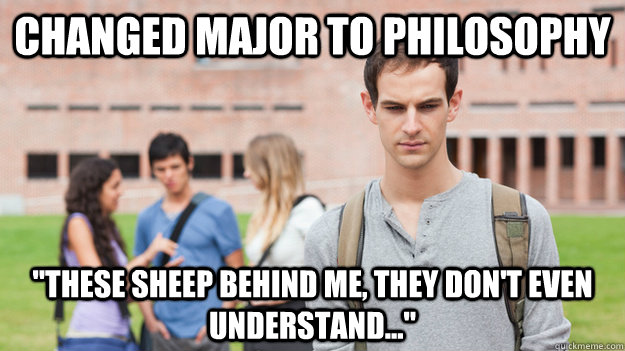 Changed major to philosophy 