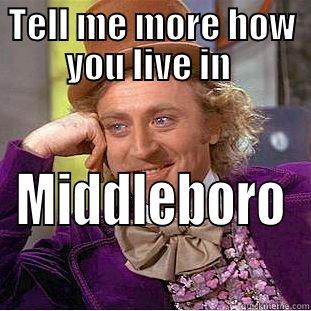 TELL ME MORE HOW YOU LIVE IN  MIDDLEBORO Condescending Wonka