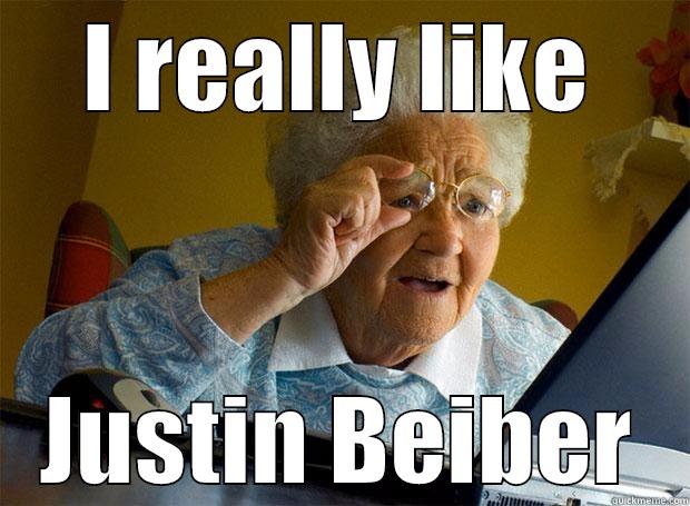 I REALLY LIKE JUSTIN BEIBER Grandma finds the Internet