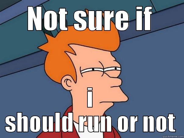 NOT SURE IF I SHOULD RUN OR NOT Futurama Fry