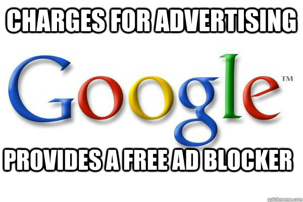 Charges for advertising Provides a free ad blocker  
