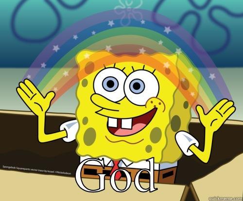  GOD Spongebob rainbow