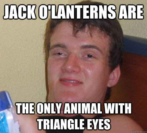 Jack O'Lanterns are the only animal with triangle eyes - Jack O'Lanterns are the only animal with triangle eyes  10 Guy