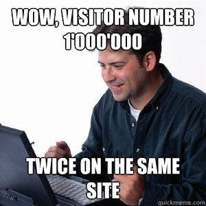 Wow, visitor number 1'000'000 Twice on the same site  Lonely Computer Guy