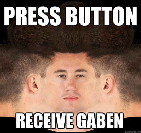 press button receive gaben  