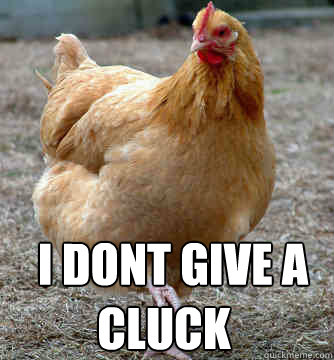 i dont give a CLUCK - i dont give a CLUCK  no clucks given