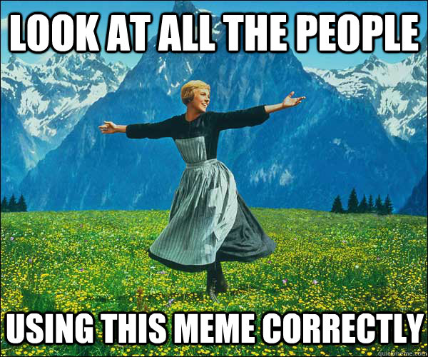 look at all the people using this meme correctly  Sound of Music