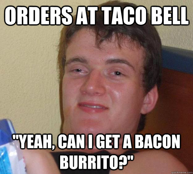 Orders at Taco Bell 