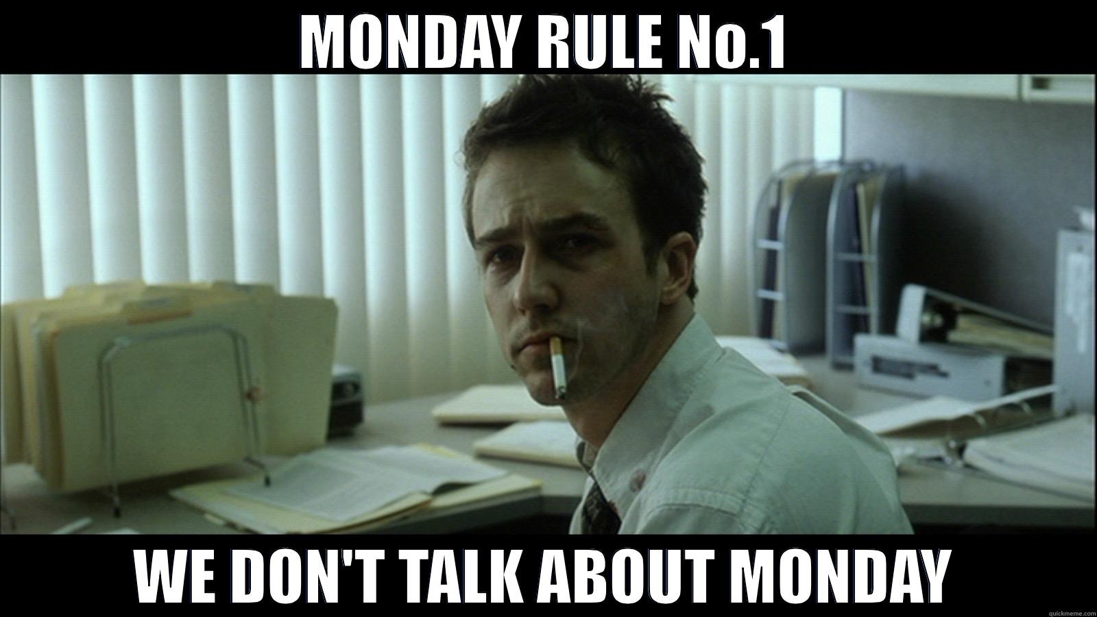 fucking monday fight club - MONDAY RULE NO.1 WE DON'T TALK ABOUT MONDAY Misc