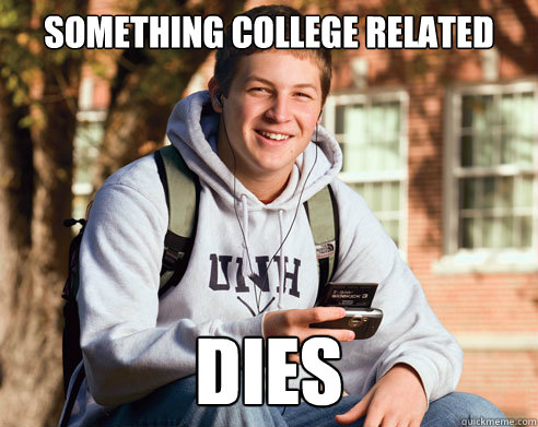 something college related dies  College Freshman