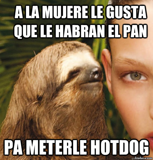 A la mujere le gusta que le habran el pan Pa meterle hotdog  rape sloth