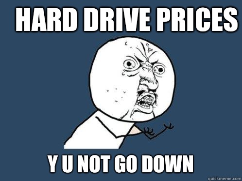 Hard drive prices Y U Not go down  Y U No