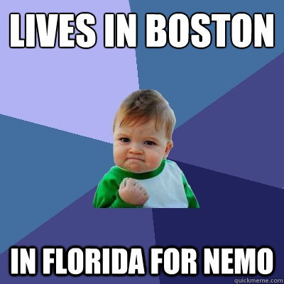 Lives in Boston In Florida for Nemo - Lives in Boston In Florida for Nemo  Success Kid