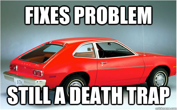 Fixes Problem still a death trap  