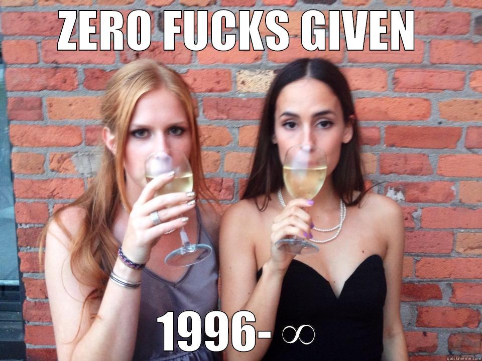 ZERO FUCKS GIVEN 1996- ∞ Misc