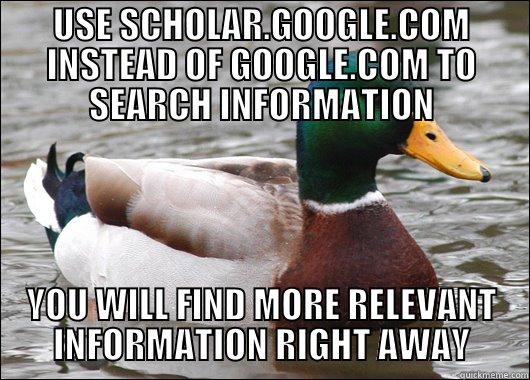 You're all welcome - USE SCHOLAR.GOOGLE.COM INSTEAD OF GOOGLE.COM TO SEARCH INFORMATION YOU WILL FIND MORE RELEVANT INFORMATION RIGHT AWAY Actual Advice Mallard