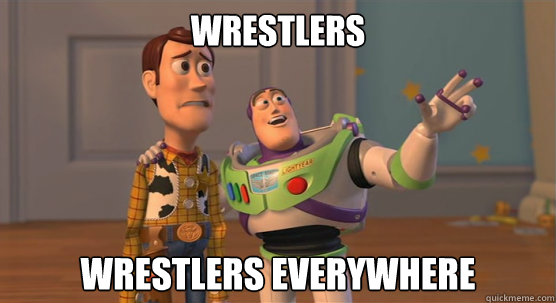 Wrestlers wrestlers everywhere  Toy Story Everywhere