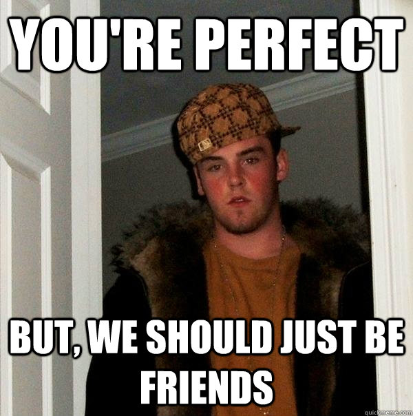 You're perfect But, We should just be friends  Scumbag Steve