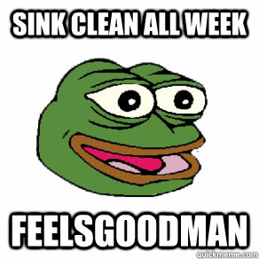 SINK CLEAN ALL WEEK FEELSGOODMAN  