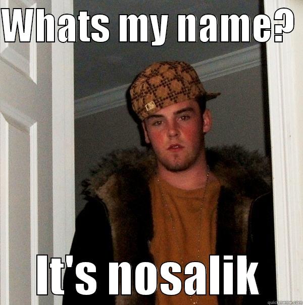 the nick strat - WHATS MY NAME?  IT'S NOSALIK Scumbag Steve