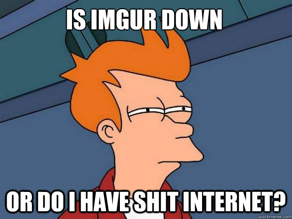 Is imgur down Or do i have shit internet?  Futurama Fry