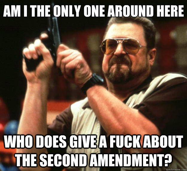 Am I the only one around here Who Does Give A Fuck About The Second Amendment?  Big Lebowski