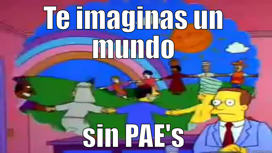 TE IMAGINAS UN MUNDO SIN PAE'S Misc