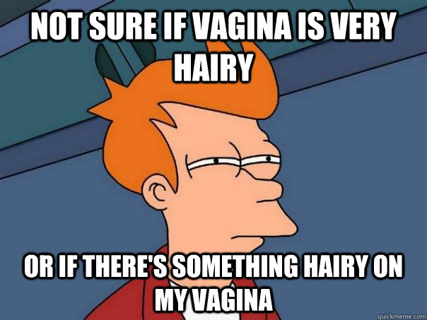 Not sure if vagina is very hairy Or if there's something hairy on my vagina  Futurama Fry