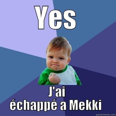 YES J'AI ÉCHAPPÉ A MEKKI  Success Kid