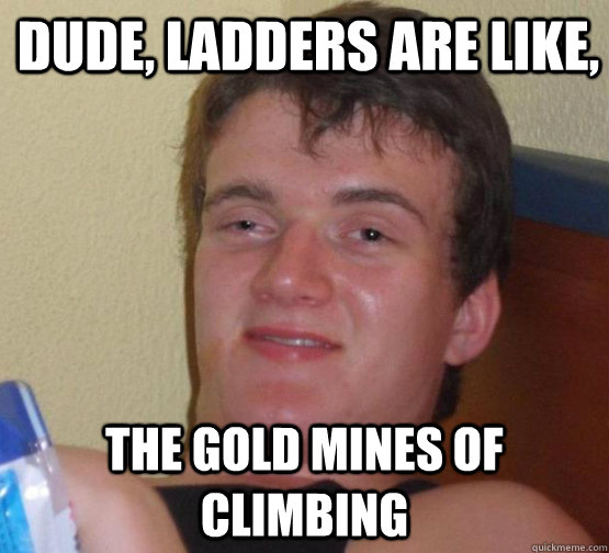 dude, ladders are like, the gold mines of climbing - dude, ladders are like, the gold mines of climbing  Misc