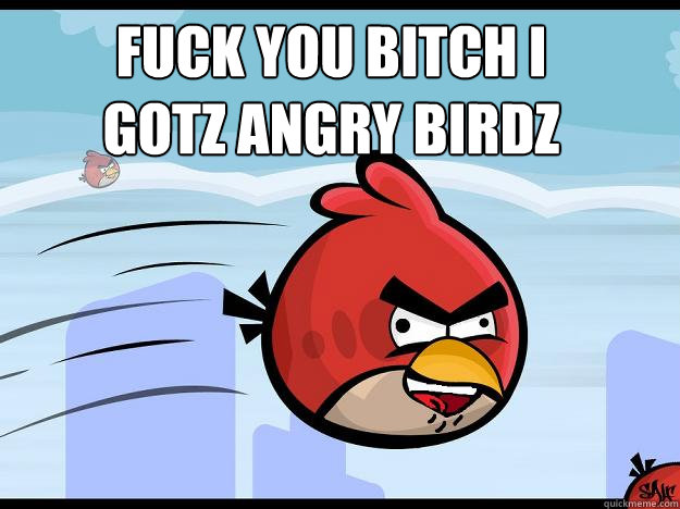 FUCK YOU BITCH I GOTZ ANGRY BIRDZ  