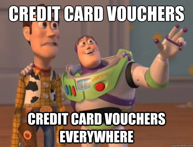 credit card Vouchers credit card vouchers everywhere  Buzz Lightyear