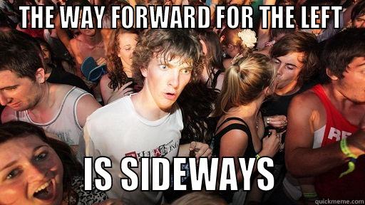 SIDEWAYS LEFT - THE WAY FORWARD FOR THE LEFT           IS SIDEWAYS           Sudden Clarity Clarence