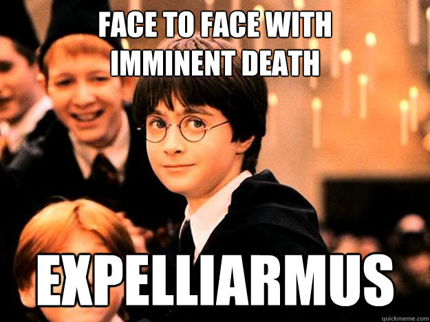 face to face with
imminent death expelliarmus - face to face with
imminent death expelliarmus  Hogwarts First Year