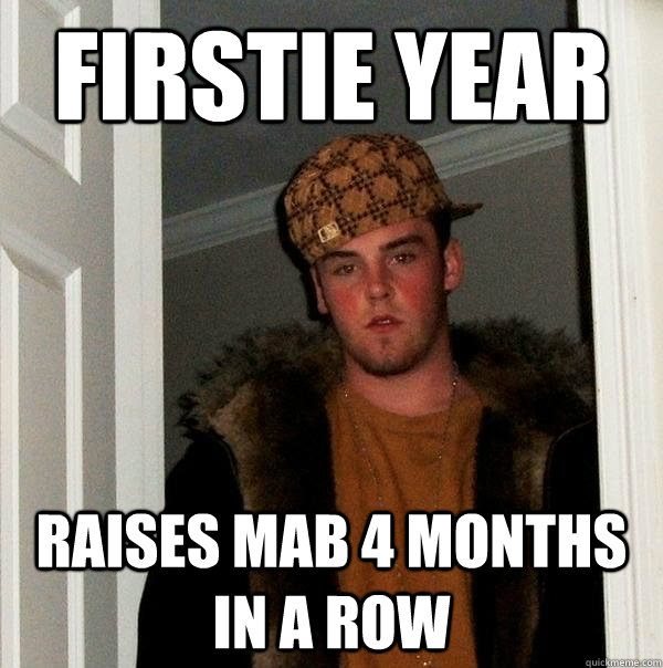 Firstie year Raises MAB 4 months in a row  Scumbag Steve