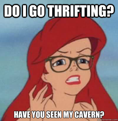 Do I go thrifting? Have you seen my cavern?  Hipster Ariel