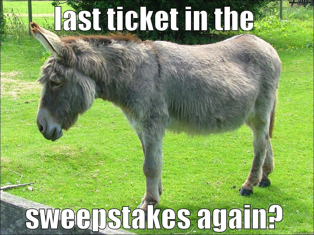 LAST TICKET IN THE SWEEPSTAKES AGAIN? Misc