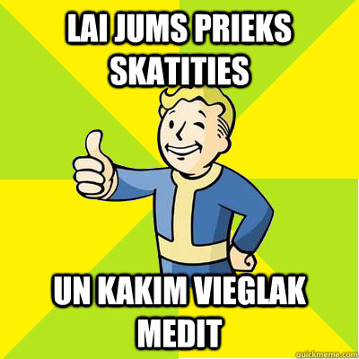 Lai jums prieks skatities un kakim vieglak medit  Fallout new vegas