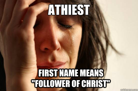 Athiest First Name Means 