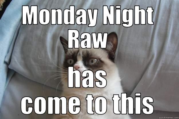 wwe raw - MONDAY NIGHT RAW HAS COME TO THIS. Grumpy Cat
