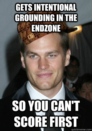 gets intentional grounding in the endzone so you can't score first - gets intentional grounding in the endzone so you can't score first  Misc