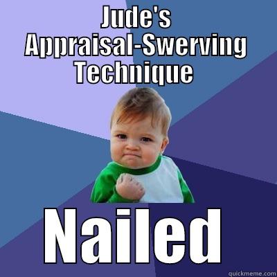 JUDE'S APPRAISAL-SWERVING TECHNIQUE  NAILED Success Kid