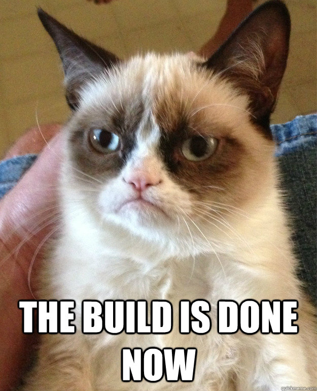  The Build is done now  Grumpy Cat