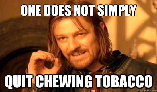 One Does Not Simply quit chewing tobacco - One Does Not Simply quit chewing tobacco  Boromir