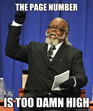 The page number is too damn high  The Rent Is Too Damn High