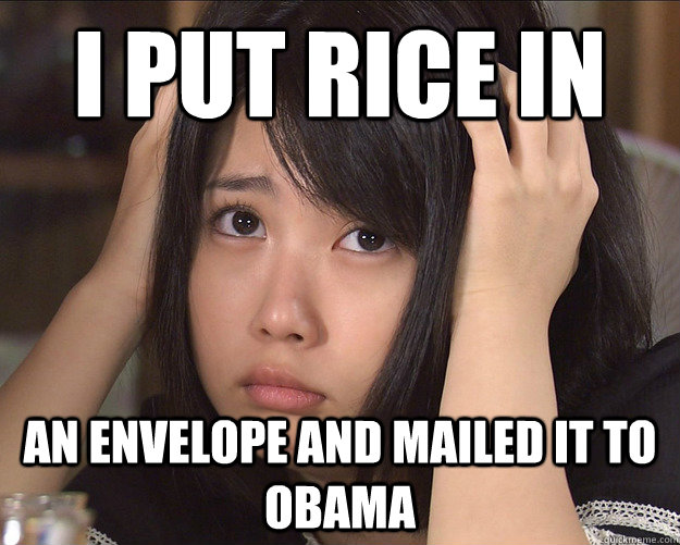 I put rice in an envelope and mailed it to Obama - I put rice in an envelope and mailed it to Obama  Misc