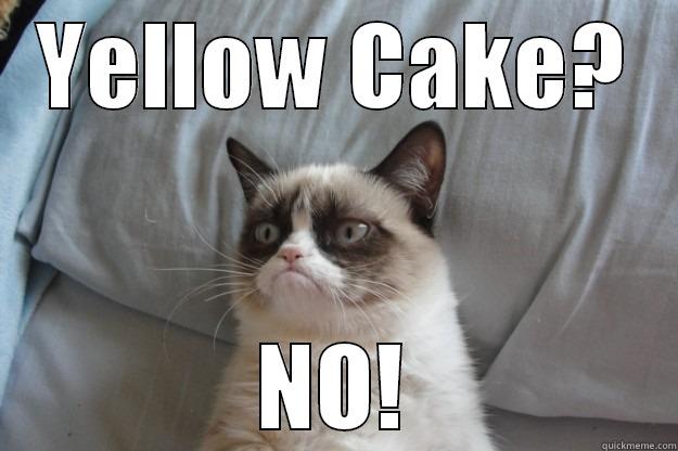 Yellow Cake - YELLOW CAKE? NO! Grumpy Cat